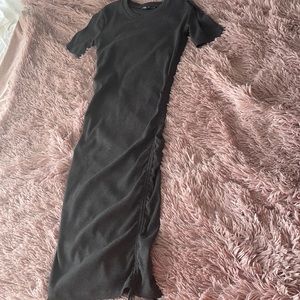 Zara cinched grey dress